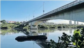  ?? | SHELLEY KJONSTAD ?? THE new Athlone Bridge today from the Windsor Park Golf Course, looking towards Whitehall Court. The supports from the old bridge can be clearly seen. African News Agency (ANA)