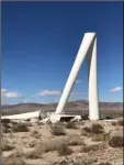  ?? PHOTO COUTESY OF PARKE EWING ?? A wind turbine collapsed near Ocotillo on Monday.