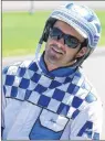  ?? JASON SIMMONDS/JOURNAL PIONEER ?? Adam Merner recorded four driving wins during Saturday night’s harness racing program at Red Shores at the Charlottet­own Driving Park.