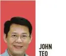  ??  ?? JOHN TEO