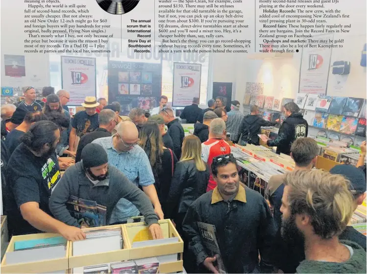  ??  ?? The annual scrum that is Internatio­nal Record Store Day at Southbound Records.