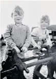  ??  ?? Family tragedy: Dinah and Mike Mears as children, before Mike was sent to Ampleforth, where his father had been