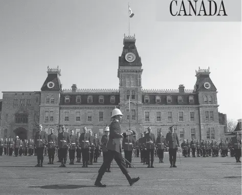  ?? LARS HAGBERG / THE CANADIAN PRESS FILES ?? A graduating class at the Royal Military College in Kingston. The college requires cadets to wear “smart casual” wear when off campus.