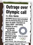  ??  ?? HITTING OUT: Our story in yesterday’s Express Sport