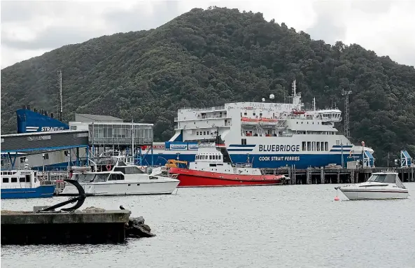  ?? SCOTT HAMMOND/STUFF ?? Bluebridge ferries were delayed due to strong south-east winds on Wednesday.