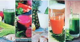  ??  ?? INCORPORE LOS ZUMOS NATURALES
Reemplace las bebidas endulzadas por los zumos de frutas o verduras.