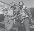  ?? TONI FRISSELL/ LIBRARY OF CONGRESS ?? Tuskegee Airmen Benjamin O. Davis, left, and Edward C. Gleed, photograph­ed at an air base at Ramitelli, Italy, in March 1945.
