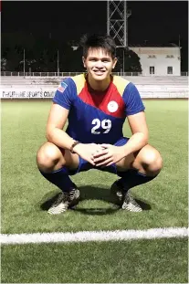  ?? SUNSTAR FILE ?? FIRST-TIME.
Don Bosco Technology Center’s ER Orale, who made the national U18 team for the first time last year, will be one of the 11 Cebuanos who will receive citations for football in the SAC-SMB Sports Awards.