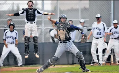  ?? JOURNAL FILE ?? La Cueva catcher Andrew Pratt, center, is a key returnee for the Bears as they attempt to repeat as state champions in 2015. He already has signed to play for the University of New Mexico.