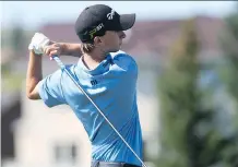  ?? JIM WELLS// POSTMEDIA ?? Canadian Austin Connelly has a share of the lead at the midway point in the ATB Financial Classic at Country Hills.