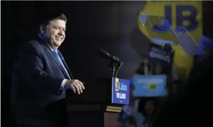  ?? Photograph: Nam Y Huh/AP ?? ‘In Illinois, we don’t hide from the truth,’ Governor JB Pritzker said in a statement when the legislatio­n was introduced in March.