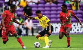  ?? Photograph: Chandan Khanna/ AFP/Getty Images ?? Leon Bailey in action for Jamaica in the Gold Cup last month. The 24-year-old joined Aston Villa from Bayer Leverkusen for a reported £30m.
