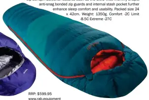  ??  ?? RRP: $599.95 www.rab.equipment