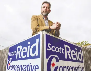  ?? ERROL MCGIHON / POSTMEDIA ?? MP Scott Reid says he was banished to the Conservati­ve backbenche­s after refusing to release a statement provided by the party leadership regarding his resignatio­n from the role as critic of democratic institutio­ns.