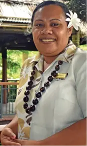  ?? ?? Vanua Levu native, Taina Tauyavu, is the reservatio­ns manager at Outrigger Fiji Beach Resort, on the Coral Coast.