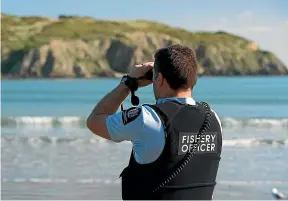  ?? MPI ?? Ministry for Primary Industries fishery officers have long worn stab-proof vests, and now compliance staff for the Department of Conservati­on staff have them as well.