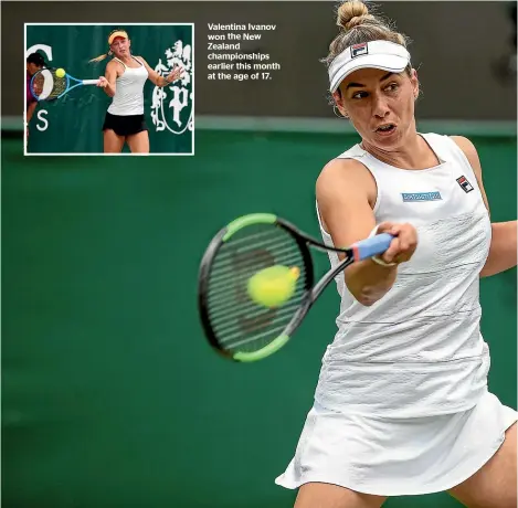  ??  ?? Valentina Ivanov won the New Zealand championsh­ips earlier this month at the age of 17.Marina Erakovic will be missed by New Zealand tennis fans at this summer’s ASB Classic.