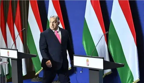  ?? ?? Dans une résolution cinglante, le Parlement européen a condamné les "e orts délibérés, continus et systématiq­ues" de Viktor Orbán pour saper les valeurs fondamenta­les de l'Union européenne.