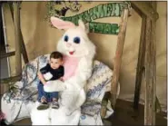  ?? PHOTOS BY GARY PULEO — DIGITAL FIRST MEDIA ?? Gavin posed with the Easter bunny at Merrymead Farm on Friday