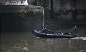  ?? Photograph: Leon Neal/Getty Images ?? According to PLA data, at least 847 incidents were brought to the attention of the emergency services on the river in 2023.