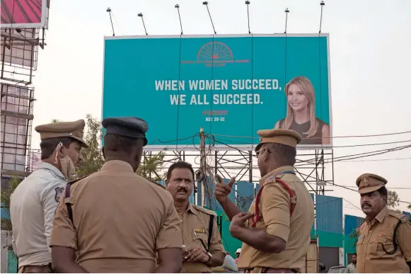  ?? Pictures / AP ?? Security in Hyderabad has been tightened for Ivanka Trump’s visit and the summit.
