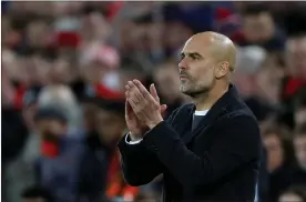  ?? Picture: REUTERS ?? PEP GUARDIOLA: Securing the league against ‘Manchester United would be like Barcelona winning the Spanish title at Real or vice versa,’ says the City coach.