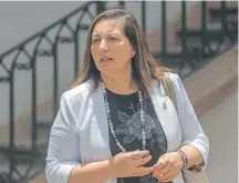  ?? / AGENCIAUNO ?? La senadora Paulina Vodanovic, en La Moneda.