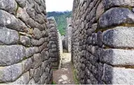  ??  ?? A detail view of cut stone areas in the Inca citadel of Machu Picchu, Peru.