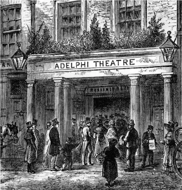  ??  ?? The Adelphi Theatre, on the Strand in the West End of London, in the 19th century