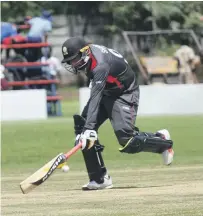  ?? ICC ?? Ashfaq Ahmed contribute­d 42 runs in UAE’s total of 171 in their first warm-up match against Nepal in Kwekwe