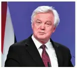  ??  ?? Quit: Brexit secretary David Davis