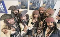  ?? PICTURE: EPA ?? Japanese fans wearing Captain Jack Sparrow costumes gather before the Japan premiere of Pirates of the Caribbean: Dead Men Tell No Tales in Tokyo last week.