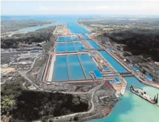  ?? ABC ?? Vista aérea del Canal de Panamá tras la ampliación producida en 2016