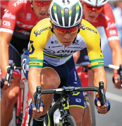  ??  ?? RIDING HIGH: Caleb Ewan is looking forward to his first Tour de France start. PHOTO: MARK STEWART