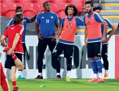  ?? KT file ?? The UAE team training ahead of World Cup qualifier against Japan. —
