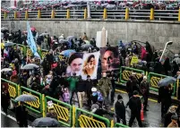  ?? (Reuters) ?? IRANIANS GATHER yesterday during a ceremony in Tehran to mark the 40th anniversar­y of the Islamic Revolution.