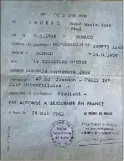  ?? (DR) ?? René Croesi se rappelle que cette autorisati­on provisoire de résidence avait provoqué la fureur du prince Rainier.