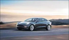  ?? Tesla ?? TESLA’S Model 3, its most affordable offering, retains the brand’s premium feel.