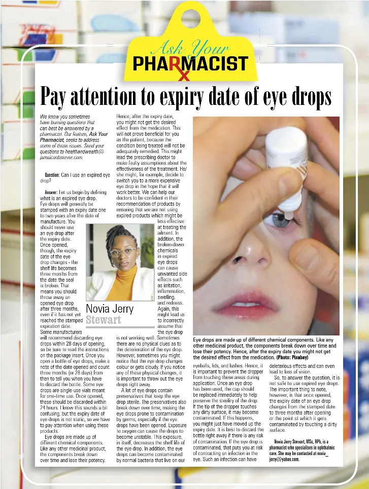 Pay attention to expiry date of eye drops PressReader