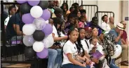  ?? ?? A crowd packed Friendship-Southeast’s gymnasium for a noontime graduation ceremony.