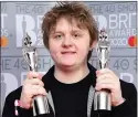  ??  ?? Lewis Capaldi with his recent Brit awards