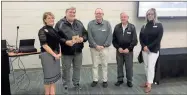  ?? Contribute­d ?? The Gordon County Schools Board of Education recognized longtime educator Deryl Dennis for outstandin­g service at their leadership meeting on Thursday, Dec. 16.