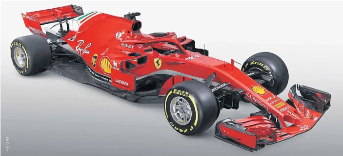  ??  ?? Ferrari’s new SF71H car for the 2018 season.