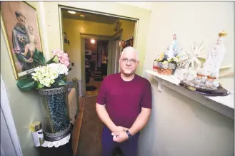  ?? Arnold Gold / Hearst Connecticu­t Media ?? Rafael Crespo stands in his home in New Haven on Tuesday.