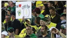  ?? AP/CHRIS PIETSCH ?? Oregon fans watch Saturday’s game against Stanford in Eugene, Ore. In a video posted by The Athletic’s Chantel Jennings, several fans were shown throwing bottles at Stanford players as they left the field into the tunnel at Autzen Stadium after the Ducks lost 38-31 in overtime.