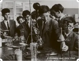  ??  ?? A chemistry class, circa 1960