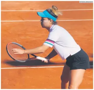  ?? INSTAGRAM: @RENAZARAZU­A ?? LO QUE SIGUE. Zarazúa se medirá en segunda ronda a la ucraniana Elina Svitolina, la tercera preclasifi­cada del torneo.