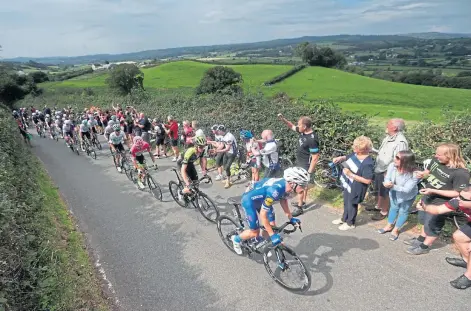  ??  ?? SUPPORT: Scenes like this one from a previous Tour of Britain show the enthusiasm the public has for the event.