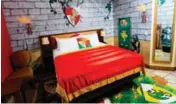  ??  ?? You may be surrounded by Lego themes, but the adults can get a great night’s sleep on these comfy beds.