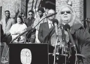  ?? Steve Helber / Associated Press ?? Susan Bro talks to the media after a jury recommende­d life plus 419 years for James Alex Fields Jr. for the death of Heather Heyer.